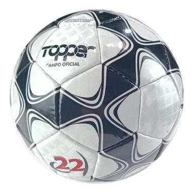 Imagem de Bola Futebol de Campo Topper Slick Costurada à Mão, Branco e Preto, 70