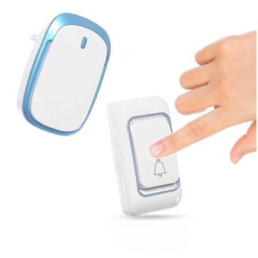 Imagem de Campainha sem Fio, com Alcance de Ate 15m com Bateria, 10 * 10 * 1cm(azul)