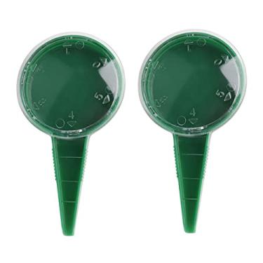 Imagem de Espalhador de sementes manual ajustável, 2 peças, ferramenta de semeadora de plantas de plástico, mostrador de 5 níveis, verde militar para plantação de hortaliças e flores de jardim