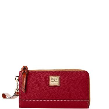 Imagem de Dooney & Bourke Bolsa de mão, bolsa de pulso dobrável com zíper, Vinho, One Size