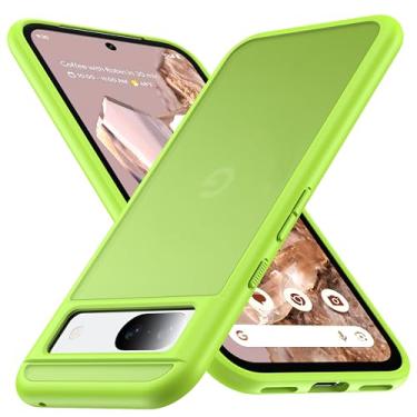 Imagem de FNDMIL Capa para Google Pixel NOVA 8a com carregamento sem fio [fosco translúcido][anti-impressões digitais] [proteção militar] Capa rígida com amortecedor de silicone macio para Pixel NOVA capa de