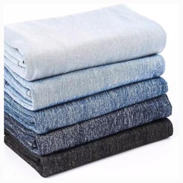 Imagem de Tecido Jeans Lavado Material Não Elástico, Algodão, Tecido De Costura Para Jaquetas 160 Cm De Largura Costura DIY （Cor: Azul D)(Blue C,0.5x1.6M)