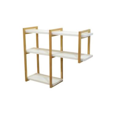 Imagem de Nicho Invertido Metalon 100x15 Dourado Metalico 04 Estilo e Elegancia 