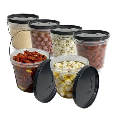 Imagem de Balde 3.2L Transparente Multiuso Durável - 6 Pçs