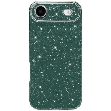 Imagem de Hython Capa para iPhone Air, capa de telefone com glitter, fofa, brilhante, brilhante, brilhante, brilhante, 16,5 cm, capa protetora de borracha à prova de choque de TPU (poliuretano termoplástico