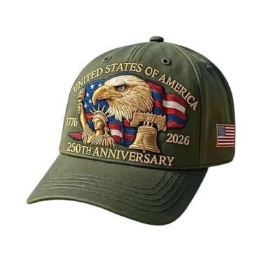 Imagem de Boné Trucker Vintage Dos Estados Unidos Com Estampa Patriótica De Águi