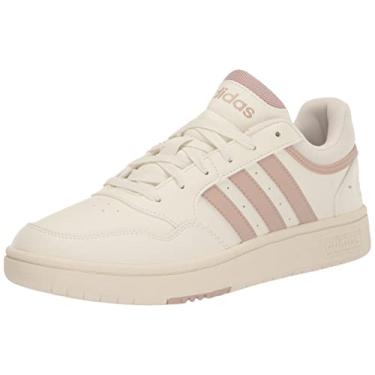 Imagem de adidas Hoops 3.0 Tênis de basquete masculino, Branco (off white), castanho-avermelhado/branco, 10