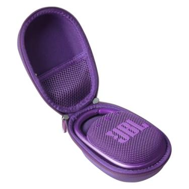 Imagem de Hermitshell Estojo rígido de viagem para JBL Clip 4 / JBL Clip 5 Mini alto-falante Bluetooth portátil (roxo)