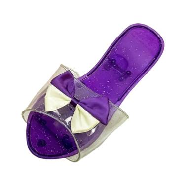 Imagem de Yunhgft Sandálias de Plástico para Meninas, Sapatos de Princesa, Sapatos de Dança, Sapatos de Verão Da Moda, Sapatos para Fantasias de Cosplay, Lembrancinhas, Roxo