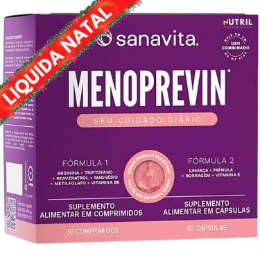 Imagem de Menoprevin Menopausa Sanavita Nutrição p/ Mulheres com Resveratrol - M