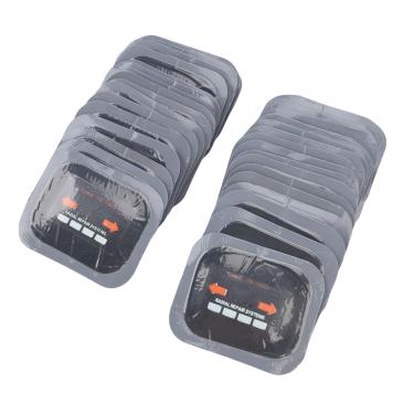 Imagem de NOENNULL 40 peças de remendos radiais de reparo de pneus, kit de remendo de borracha para carros, motocicletas, caminhões, com patch universal de pneu de 65 x 80 mm para furos e rachaduras, ideal para