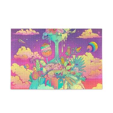 Imagem de 500 Piece Fantasy Planet Picture Puzzles Wood and Paper Material, Puzzle Games for Adults