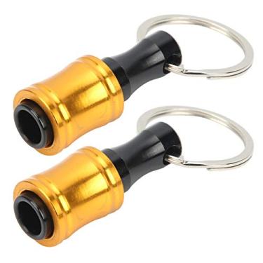 Imagem de Porta-chaves de chave de fenda, suporte de liga de alumínio durável, barra de extensão de liberação rápida para brocas e chaves de fenda, amarelo, 2 unidades, acessório de