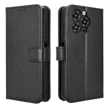 Imagem de MAOUICI Capa protetora de couro para Oukitel C3, [6,5 polegadas] Proteção híbrida à prova de choque preta