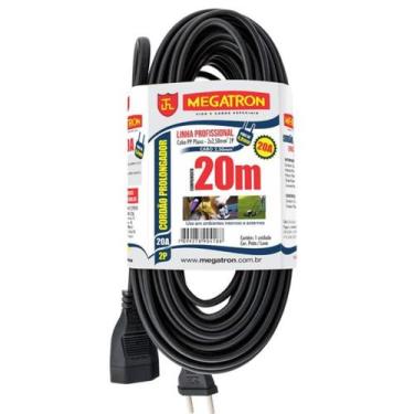 Imagem de Cordao Prolongador Pp 2X2,50X20,00Mt 2P 20A/250V Pt Megatron