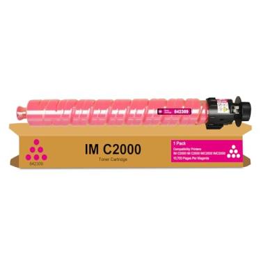 Imagem de Vylent Cartuchos de toner pretos IMC2000 IMC2500 de substituição para cartucho de toner Ricoh 842307 para Savin Lanier IM C2000 C2500 tinta de impressora 1 pacote (magenta)