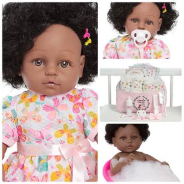 Imagem de Boneca Reborn Recém Nascida Princesa Enxoval Borboleta Fofo - Cegonha 