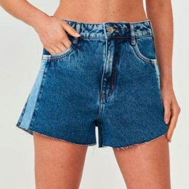 Imagem de Short Jeans Colcci Jade Lateral Feminino-Feminino