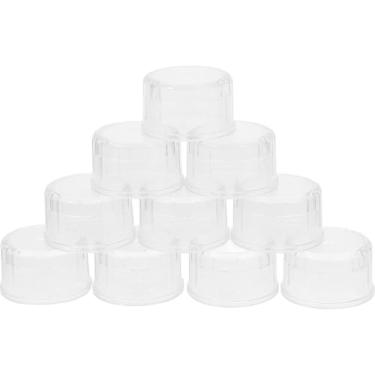 Imagem de DOITOOL 10 tampas de coqueteleira – substituição de tampa de plástico para coqueteleira, tampas de mistura de bebidas para chá de bolhas, suco