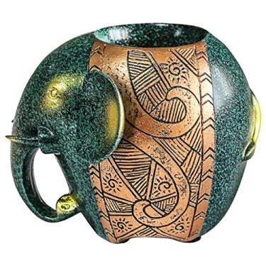 Imagem de Recipiente de caneta fofo suporte de caneta criativo em forma de elefante para escritório caixa de armazenamento de caneta de mesa, suporte de maquiagem, organizador de ferramentas multifuncionais