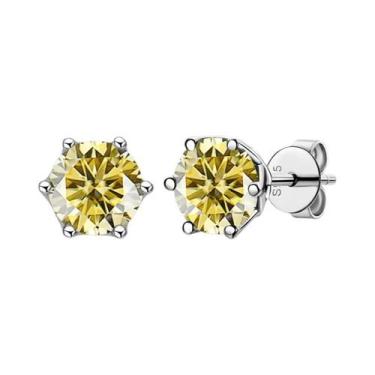 Imagem de Brincos De Moissanite Femininos 1/2/4CT VVS Cor D Corte Russo 8H8A Pra