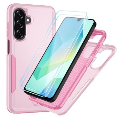 Imagem de Suncasetor Capa para Samsung Galaxy A16 5G/4G com protetor de tela HD [proteção contra quedas de grau militar] Capa de celular resistente à prova de choque para Galaxy A16 5G, rosa fofo