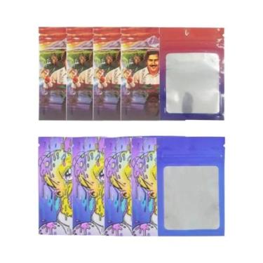 Imagem de Sacos Holográficos Multiuso Para Armazenamento De Alimentos Com Fecho 