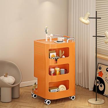 Imagem de Armário com rodinhas para banheiro, armário de armazenamento estreito de plástico com rodas, organizador de gavetas móveis com grande capacidade para banheiro, sala de estar, cozinha (100 * 36 * 36 cm