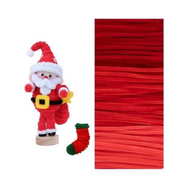 Imagem de Limpa-Cachimbo De Natal Vermelho, Verde E Branco, 300 Peças, Hastes De