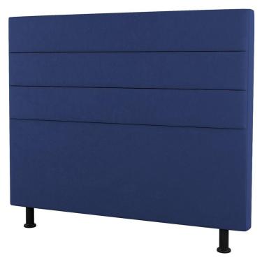 Imagem de Cabeceira Cama Box Casal Queen Size Malik 160Cm Suede Azul