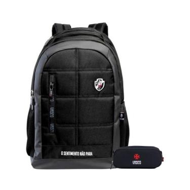 Imagem de Kit Vasco Futebol Mochila Esportiva Costas + Estojo Duplo - Xeryus