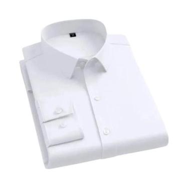 Imagem de Camisa Roxa Masculina Slim Fit Antirrugas Macia Sem Necessidade De Pas