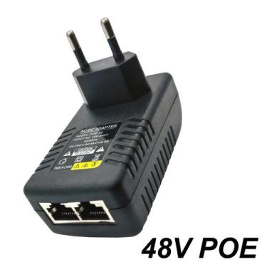 Imagem de Fonte De Alimentação POE 48V 0.5A Com Plugue EU/US Para Câmera IP De V
