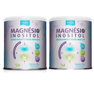 Imagem de Kit 2 Suplemento Magnésio Inositol 100% Natural Halal Equaliv, Limão