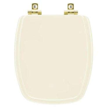 Imagem de Assento Sanitário Com Amortecedor Stylus Pergamon Para Vaso Celite Com Ferragem Dourada