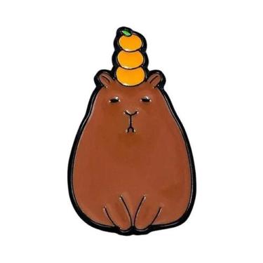 Imagem de Broche De Esmalte De Capivara De Desenho Animado Fofo Elviragirl 1 Peç