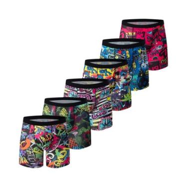 Imagem de Cuecas Boxer Masculinas Longas E Respiráveis, Shorts Casuais Esportivo