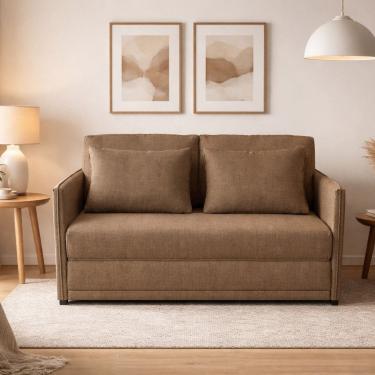 Imagem de Sofá-cama Casal Linho Charlie 152cmx90cm Marrom