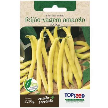 Imagem de Sementes de Feijão Vagem Rasteiro Amarelo Baixo TOPSEED