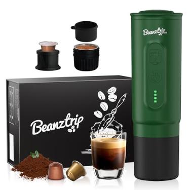 Imagem de BeanzTrip Máquina de café expresso portátil H02 Pro, compatível com cápsula NS e café moído, máquina de café para presente de Natal, máquina de café expresso elétrica pequena com autoaquecimento de 20