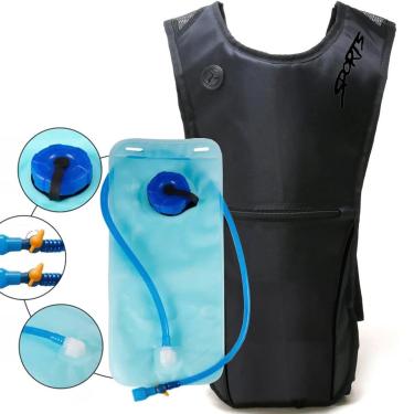 Imagem de Mochila Hidratação Impermeável Para Ciclismo com Refil De 2 Litros Preta-Unissex
