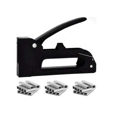 Imagem de Grampeador para Tapeceiro com 100 Grampos de 08MM, Recarga Rápida, Preto Startools