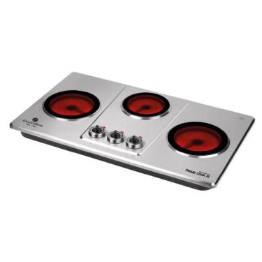 Imagem de Fogao Eletrico Electrobras Prime Cook III EBVC-33 - 2X 650W + 500W - 3