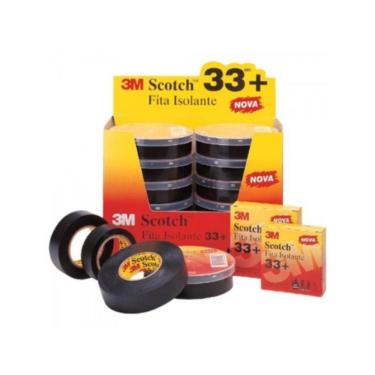 Imagem de Fita Isolante 19mm X 20m 33+ Preta 3m