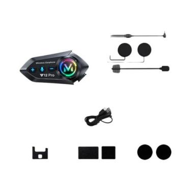 Imagem de Intercomunicador Bluetooth 5.4 Para Capacete De Motocicleta, À Prova d