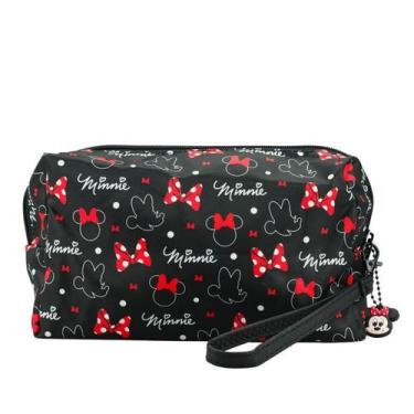 Imagem de Necessaire retangular preto minnie 13x7x20cm - disney