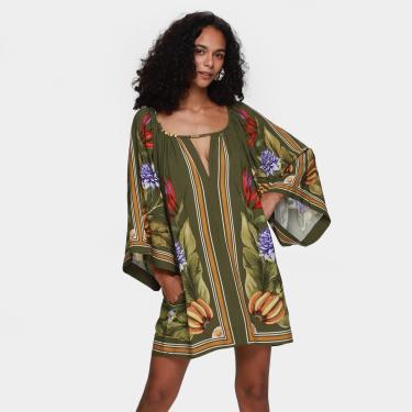 Imagem de Vestido Curto Farm Lenço Tropical-Feminino