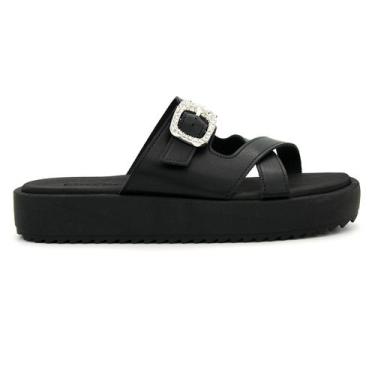 Imagem de Tamanco Moleca Original Papete Fivela Flat Feminino 122, 35, Preto