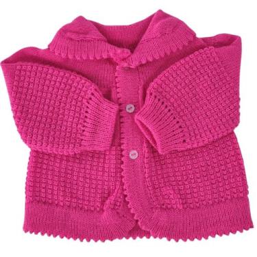 Imagem de Casaco de bebê manga longa cardigan de lã tricô Recém nascido - Confec