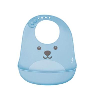 Imagem de Babador Silicone com Pega Migalhas Buba Azul, Azul